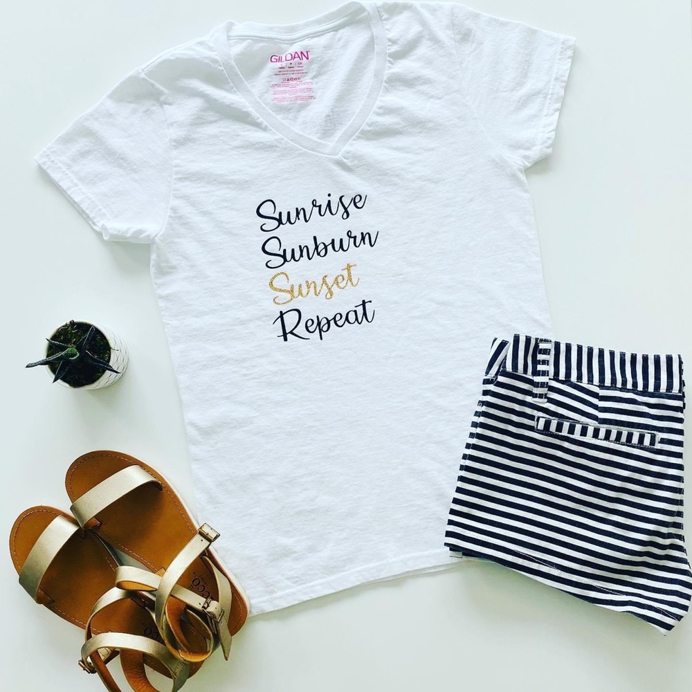Sunset V-neck!